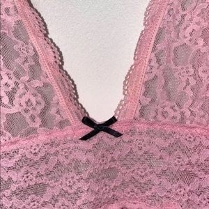 VS pink lace babydoll slip